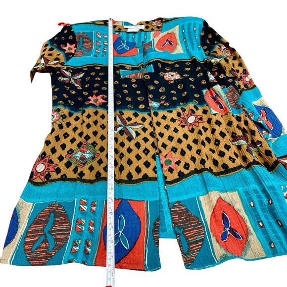 MJ Carroll Women Multicolor Lightweight Long Sleeve Jacket Blazer Coat Sz M NWT - Picture 8 of 12